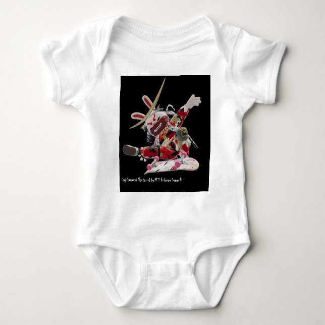 Suji Samurai Skater v3 - NFT Artisans SamurAI Baby T Shirt (Framsida)