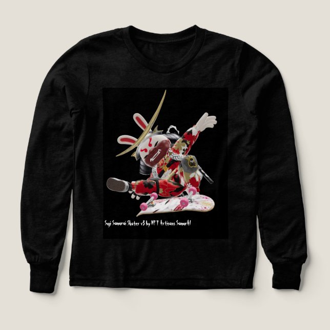 Suji Samurai Skater v3 Tri-Blend Shirt T (Design framsida)