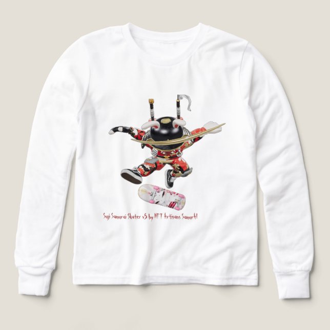 Suji Samurai Skater v5 T-Shirt (Design framsida)