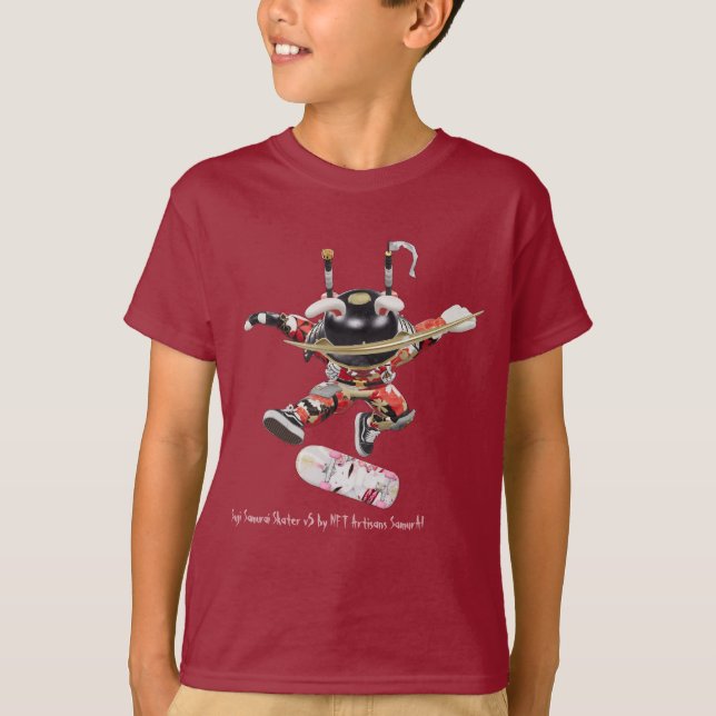 Suji Samurai Skater v5 T-Shirt (Framsida)