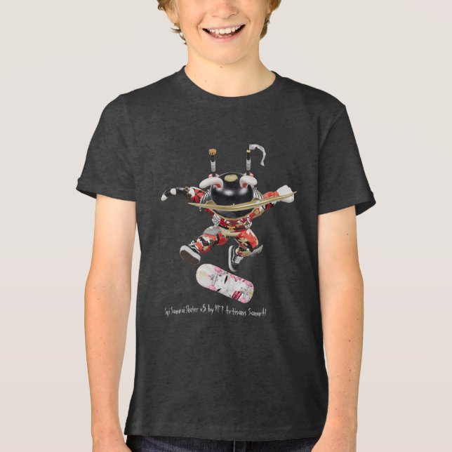 Suji Samurai Skater v5 T-Shirt (Framsida)