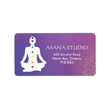 Sukhasna Pose Lila Mandala Chakra Adressetiketter