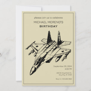 Sukhoi-flygplan födelsedag inbjudningar