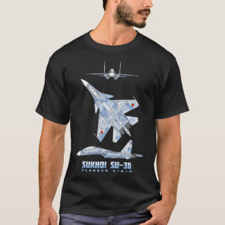Sukhoi Su30 Russian Toppen Maneuverable Fighter Pl T Shirt