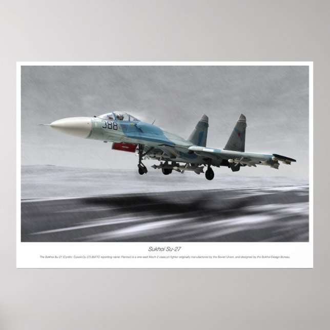 Sukhoi Su-27 "Flanker" Poster (Framsidan)