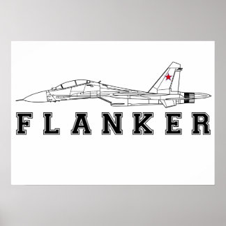 SUKHOI SU-30 FLANKER RUSSIAN LUFT FORCE JET FIGHTE POSTER