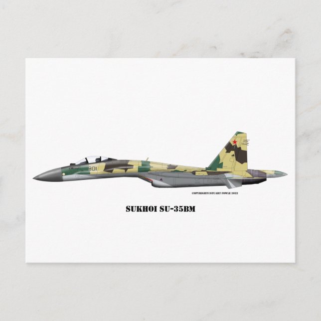 Sukhoi SU-35BM Vykort (Framsida)