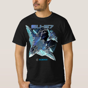 Sukhoi Su-57 Stealth Multirole Fighter Aircraft T Shirt