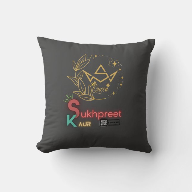 Sukhpreet Kaur Personlig Pillow | Elegant design Kudde (Framsida)