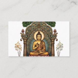 Sukiti Dhamma Visitkort: Meditativa Buddha Konst Visitkort