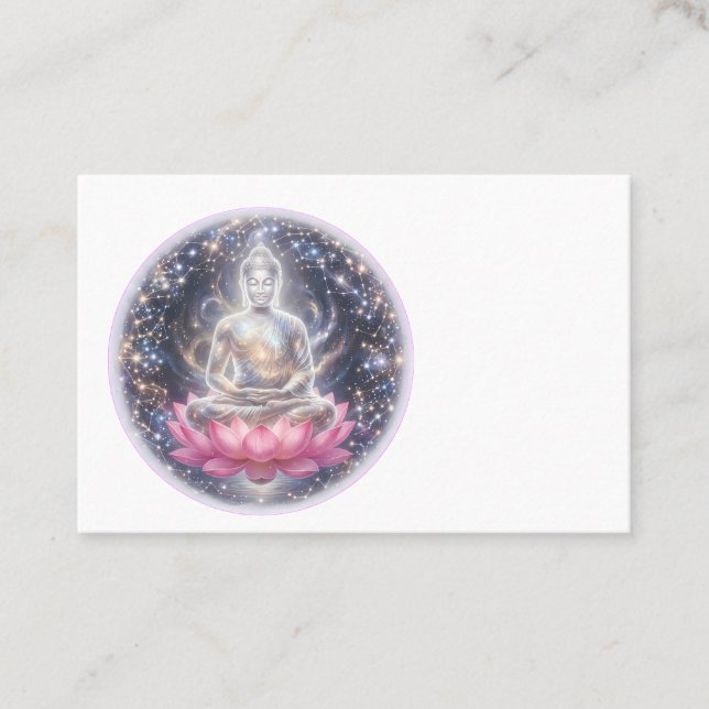 Sukiti Fridfull Meditations Lotus Konst Visitenkor Visitkort (Framsida)