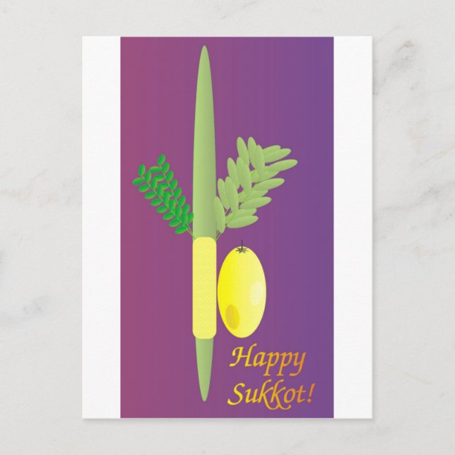Sukkot 4 arter vykort (Framsida)