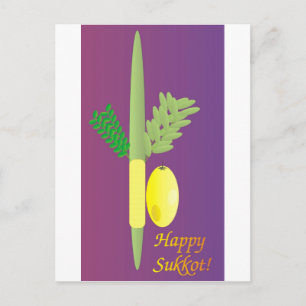 Sukkot 4 minim vykort