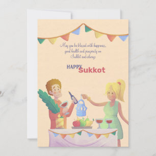 Sukkot Bord-hälsningskort