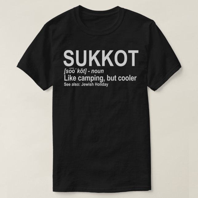 Sukkot Definition - judisk Helgdag-gåva  T Shirt (Design framsida)