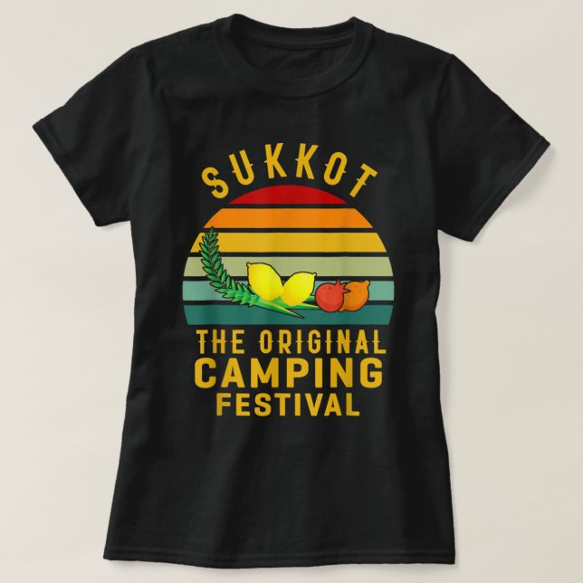 Sukkot, den ursprungliga campingfestivalen Sukkah  T Shirt (Design framsida)