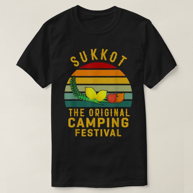 Sukkot, den ursprungliga campingfestivalen Sukkah  T Shirt (Design framsida)