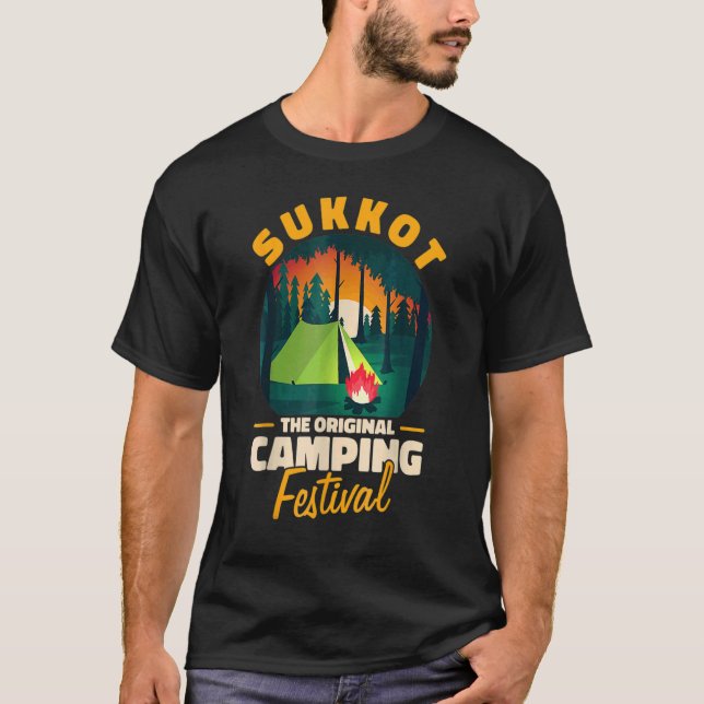 Sukkot, den ursprungliga campingfestivalen Sukkah  T Shirt (Framsida)