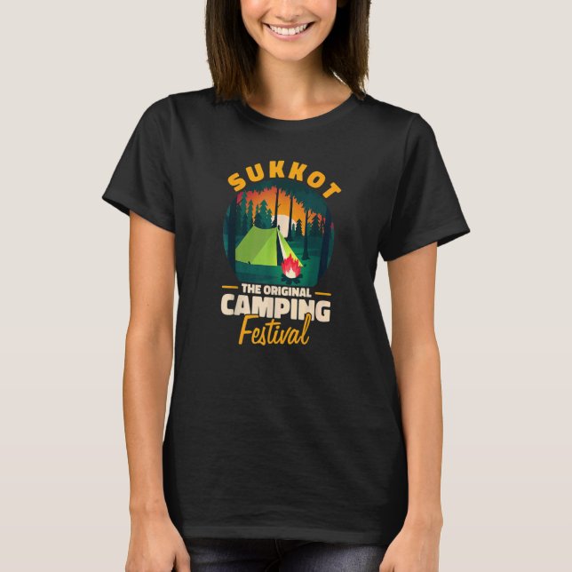 Sukkot, den ursprungliga campingfestivalen Sukkah  T Shirt (Framsida)