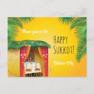 Sukkot-festival festlighet Sukkah Lulav & Etrog in Vykort