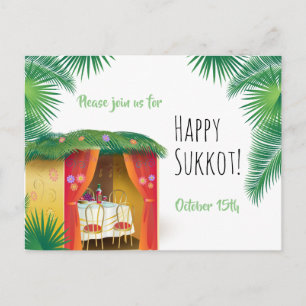 Sukkot-festivalfest Suckah Lulav & Etrog Inbjudan