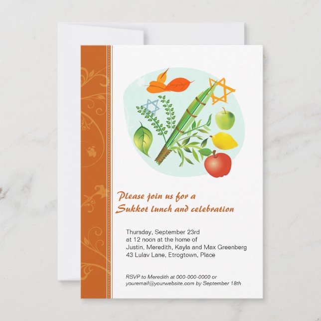 Sukkot Firande Inbjudningar (Framsida)