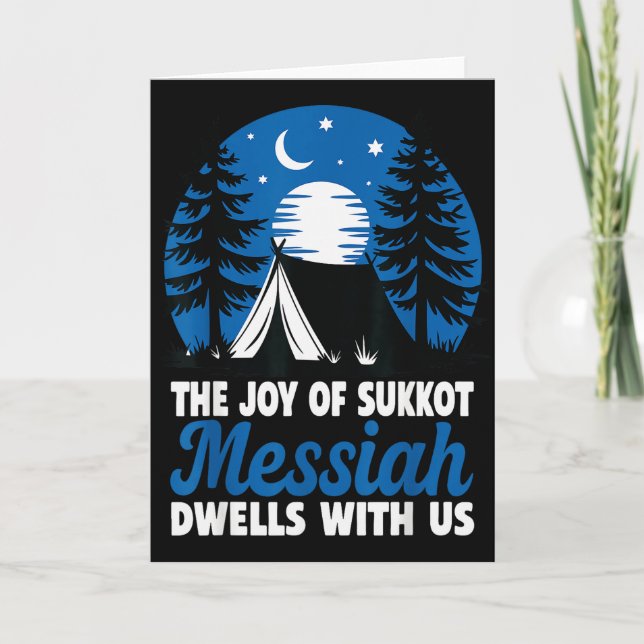Sukkot Glädje Messias Bor Hos Oss Judisk Ho Kort (Framsida)
