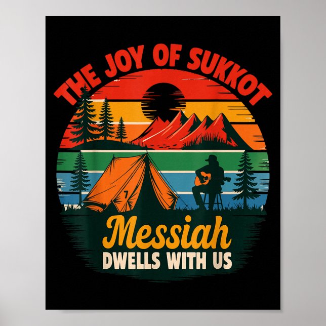 Sukkot Glädje Messias Bor Hos Oss Judisk Ho Poster (Framsidan)