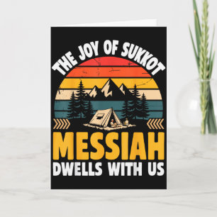 Sukkot Glädje Messias Bor Hos Oss Judisk Högtid Kort