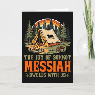 Sukkot Glädje Messias Bor Hos Oss Judisk Jul Kort
