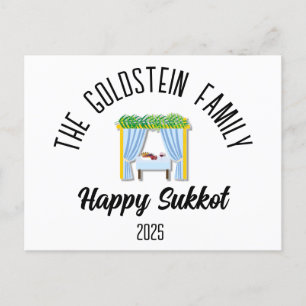 Sukkot Jewish Personlig Family Namn Helg Vykort