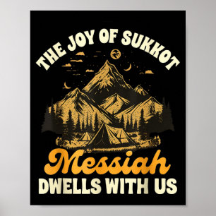 Sukkot judiska Glädje Av Sukkot Messias Bor Hos Os Poster