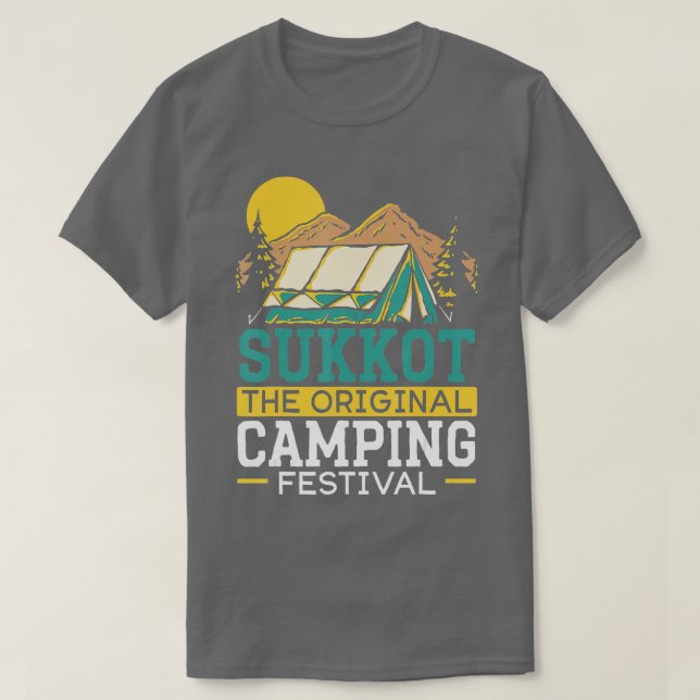 Sukkot, Original Camping Festival Israelite Suk T Shirt (Design framsida)
