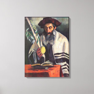 Sukkot - Painting by Paula Gans - Signed 1920 Canvastryck