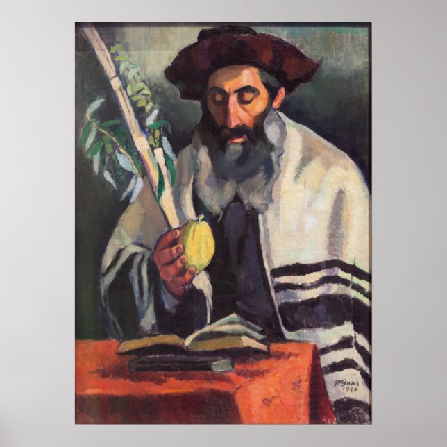 Sukkot - Painting by Paula Gans - Signed 1920 Poster (Framsidan)