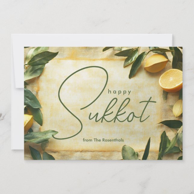 Sukkot Serenity: Ett glädjande gratiskort Inbjudningar (Framsida)