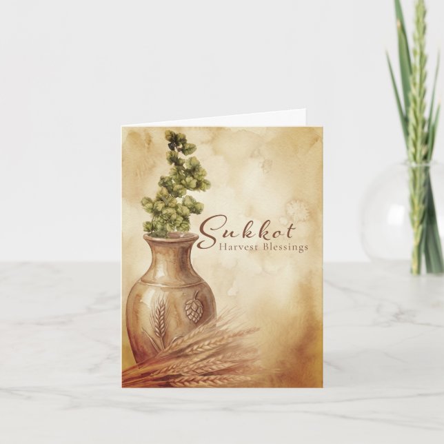 Sukkot Skörd Höst Segningar Kort (Framsida)