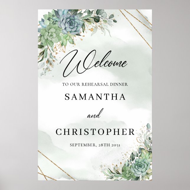 Sukkulära eukalyptus Välkomna till repetitionsskyl Poster (Framsidan)