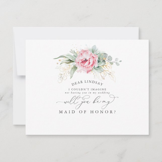 Sukkulenter Grönska Blad Brudtärna Förslag Inbjudningar (Framsida)