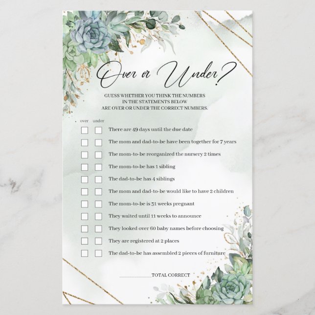 Sukkulor eucalyptus guld över eller under baby-vil (Framsida)