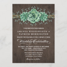 Sukulanta babyns inbjudningar till andningsbröllop