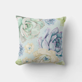 Sukulär blomma, vattenfri, sömlös kudde