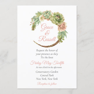 Sukulär Bröllop Inbjudningar