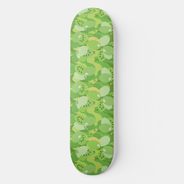 Sukulär Grönt Mini Skateboard Bräda 18,5 Cm (Framsida)