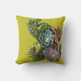 Sukulär trädgårdsdesign kudde