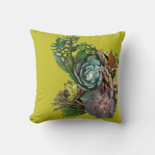 Sukulär trädgårdsdesign kudde