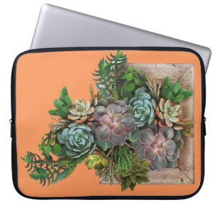 Sukulär trädgårdsdesign laptop sleeve