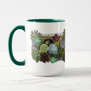 Sukulär trädgårdsdesign mugg