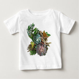 Sukulär trädgårdsdesign t-shirt