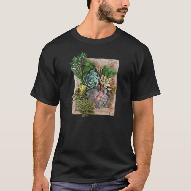 Sukulär trädgårdsdesign tee (Framsida)